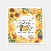 Zo lief om twee bloemen te zijn 2e verjaardag servet (Voorkant)