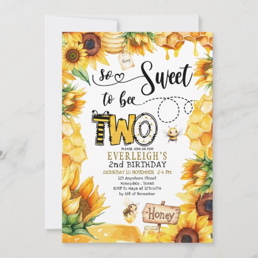 Zo lief om twee bloemen te zijn 2e verjaardag Uitn Kaart (Voorkant)