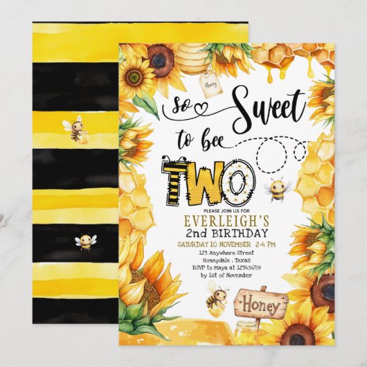 Zo lief om twee bloemen te zijn 2e verjaardag Uitn Kaart (Voorkant / Achterkant)