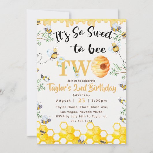 Zo lief om twee verjaardagsuitnodiging te zijn kaart (Voorkant)