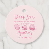 Zo lief roze harten Valentijn verjaardagsfeestje Bedankjes Labels (Voorkant)