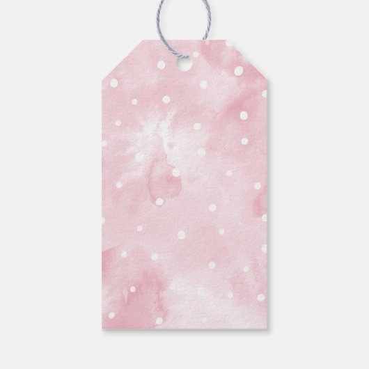 Zo lief roze ijs verjaardagsfeestje cadeaulabel (Achterkant)