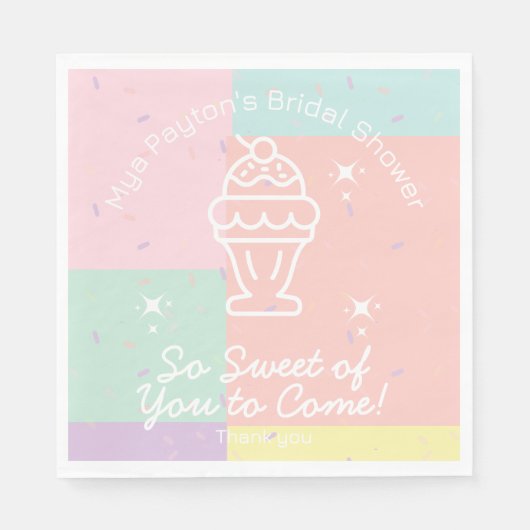 Zo lief van je om te komen! retro-ijs servet (Voorkant)