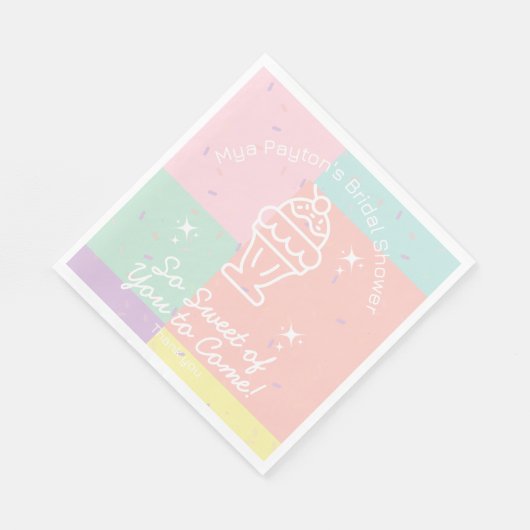 Zo lief van je om te komen! retro-ijs servet (Hoek)