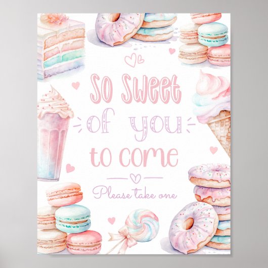 Zo lief van je om zoetigheden te komen poster (Voorkant)