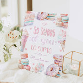 Zo lief van je om zoetigheden te komen reclamebord met voetstuk