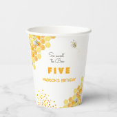 Zo lief voor bijenkinderen, verjaardag papieren bekers (Achterkant)