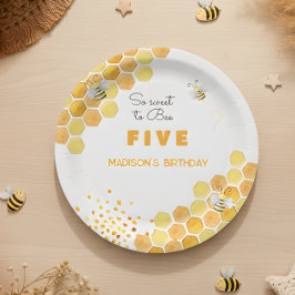 Zo lief voor bijenkinderen, verjaardag papieren bordje