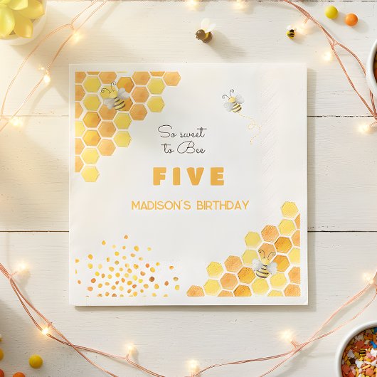 Zo lief voor bijenkinderen, verjaardag servet