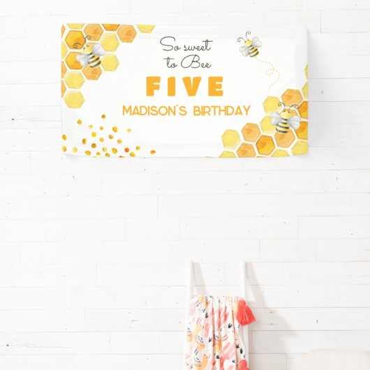 Zo lief voor bijenkinderen, verjaardag spandoek (Insitu)