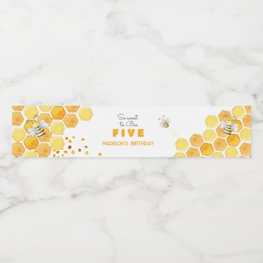 Zo lief voor bijenkinderen, verjaardag waterfles etiket (Enkel label)