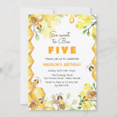 Zo lief voor bijenkinderen, verjaardagsuitnodiging kaart (Voorkant)