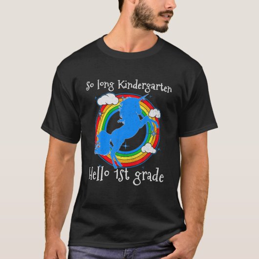 Zo Long Kindergarten Hallo 1St Grade Rainbow Unico T-shirt (Voorkant)