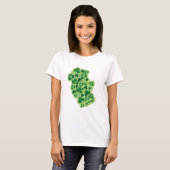 Zo Lucky Funny Shamrock Art Fun T-shirt (Voorkant volledig)
