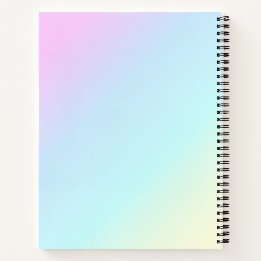 Zo  "mijn eenhoorn" school notitieboek (Achterkant)