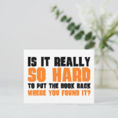 Zo moeilijk om het boek terug te plaatsen waar je  briefkaart (Staand voorkant)