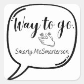 Zo moet het, Smarty McSmarterson Vierkante Sticker (Voorkant)