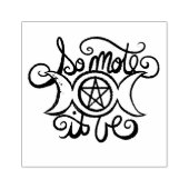 Zo Moge het Zijn Drie-eenheid Maan Godin Symbool Rubberstempel (Afrduk)
