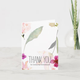 Zo Mooi Aquarel Bloem Danke Bedankkaart