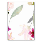 Zo mooi Waterverf Bloemen tafel nummer Kaart (Achterkant)