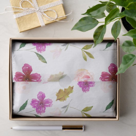 Zo mooi Waterverf bloemen Tissuepapier (Geschenk)