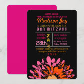 ZO MOoie DAISY Bat Mitzvah Uitnodiging (Voorkant / Achterkant)