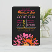 ZO MOoie DAISY Bat Mitzvah Uitnodiging (Staand voorkant)