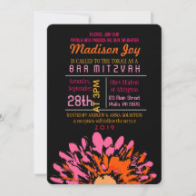 ZO MOoie DAISY Bat Mitzvah Uitnodiging