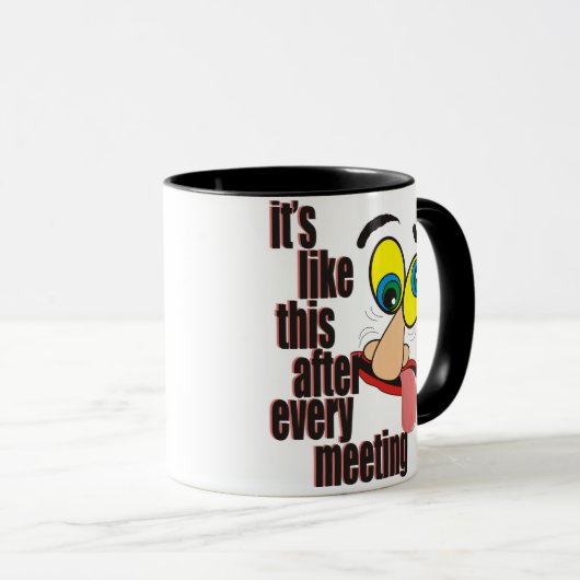 Zo na elke vergadering mok (Voorkant rechts)