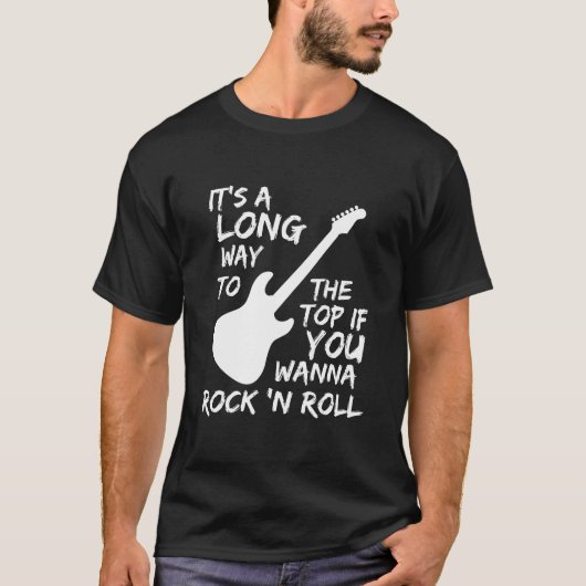 Zo naar boven wil je rock 'n roll t-shirt (Voorkant)