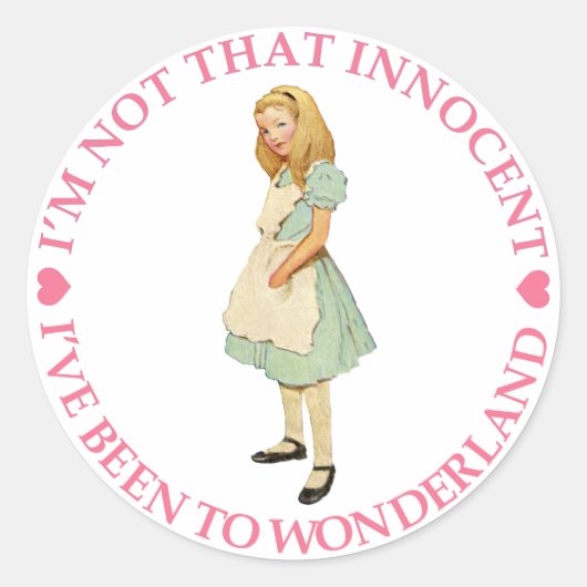 ZO ONSCHULDIG BEN IK NIET RONDE STICKER (Voorkant)