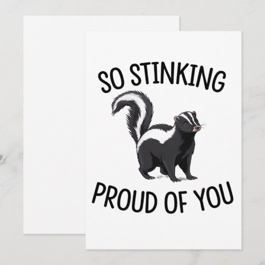 Zo ontzettend trots op je grappige stinkdier afstu kaart (Voorkant / Achterkant)
