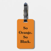 "Zo Oranje. Zo zwart"-thema Bagagelabel (Achterkant verticaal)