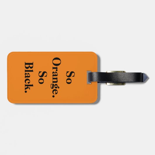 "Zo Oranje. Zo zwart"-thema Bagagelabel (Achterkant horizontaal)