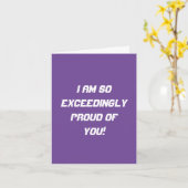 Zo overweldigend trots op je (Paarse) Kaart (Gele Bloem)