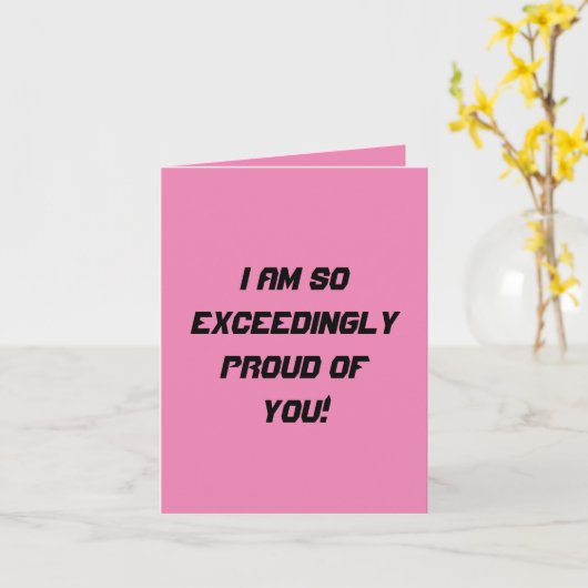 Zo overweldigend van u (roze) kaart (Gele Bloem)