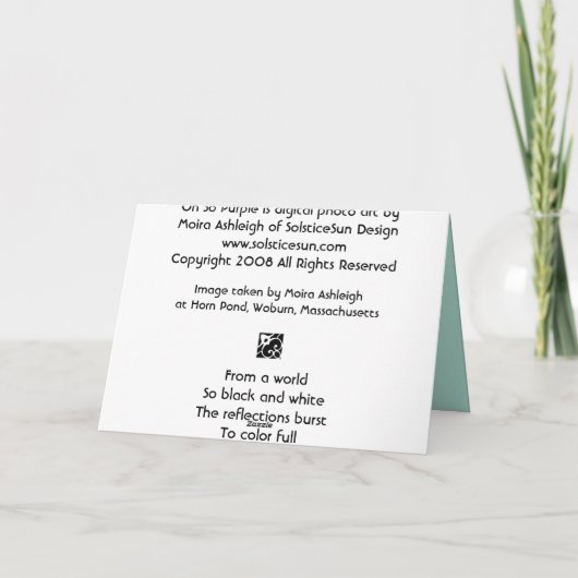 Zo Paars Oh Kaart (Achterkant)