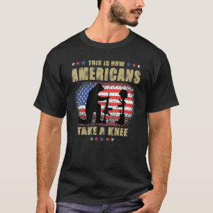 Zo pakken Amerikanen een veteraan van kniesoldaten T-shirt