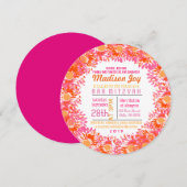 ZO PRETTIGE DAISY Bat Mitzvah Uitnodiging (Voorkant / Achterkant)
