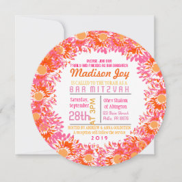 ZO PRETTIGE DAISY Bat Mitzvah Uitnodiging