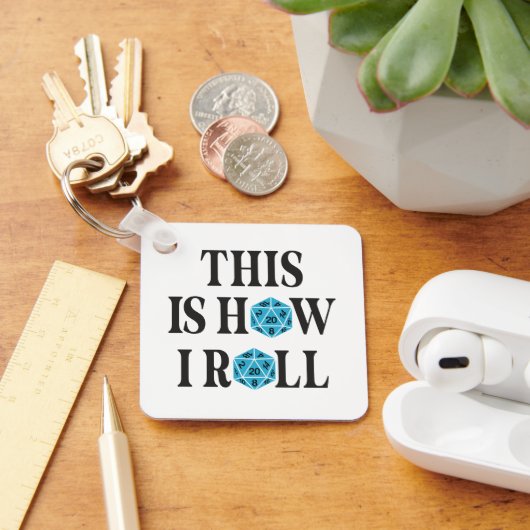 Zo rol ik 20 side Dice Sleutelhanger (Bureau)