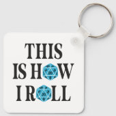 Zo rol ik 20 side Dice Sleutelhanger (Achterkant)
