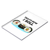 Zo Rol Ik Dat Is Grappig Sushi Rol Stomme Pun  Notitieboek (Linkerzijde)