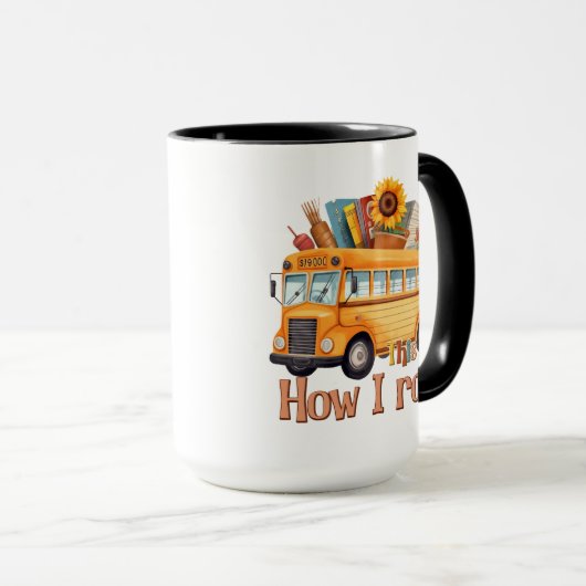 zo rol ik de bus van de school mok (Voorkant rechts)