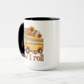 zo rol ik de bus van de school mok (Voorkant links)