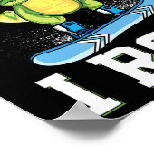 Zo rol ik dinosaurus-snowboardbomen in de sneeuw poster (Hoek)