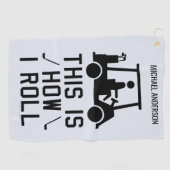 Zo rol ik Funny Golfing Custom Golfer Golfhanddoek (Horizontaal)