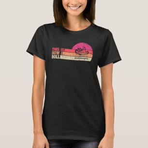 Zo rol ik golfroller Onderzetter Funny Retro T-shirt