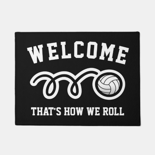 Zo rol ik grappig volleybal bord welkom deurmat (Voorkant)