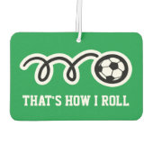 Zo rol ik grappige voetbalauto luchtverfrisser (Achterkant)